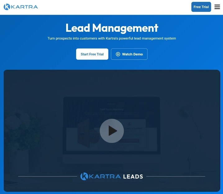 Kartra Lead Management Feature
