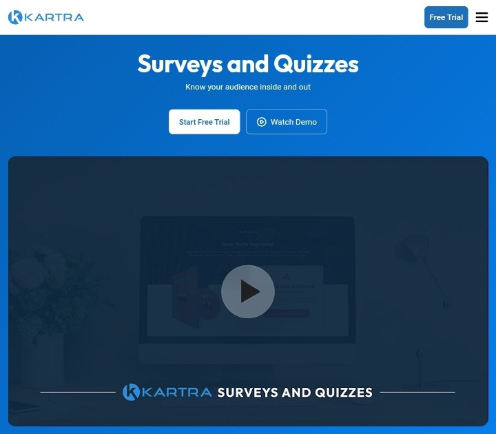 Kartra Survey and Quizzes