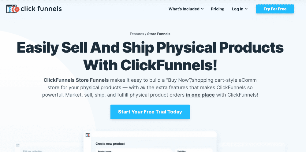 ClickFunnels for ecommerce funnel